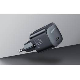  Joyroom nano 20W USB-C PD QC-lader med Lightning-kabel - Svart