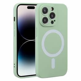 iPhone 15 Pro MagSafe silikondeksel - Grønn