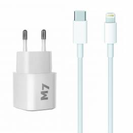  20W lader for iPhone/iPad med USB-C PD og USB-C for Lightning-kabel
