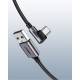 Ugreen USB til USB-C QC3.0 kabel med vinkel - 2m - Svart vevd