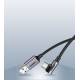 Ugreen USB til USB-C QC3.0 kabel med vinkel - 2m - Svart vevd