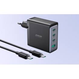  Joyroom GaN 4-ports USB-C/USB 100W PD Mac-lader med 1,2 m USB-C-kabel