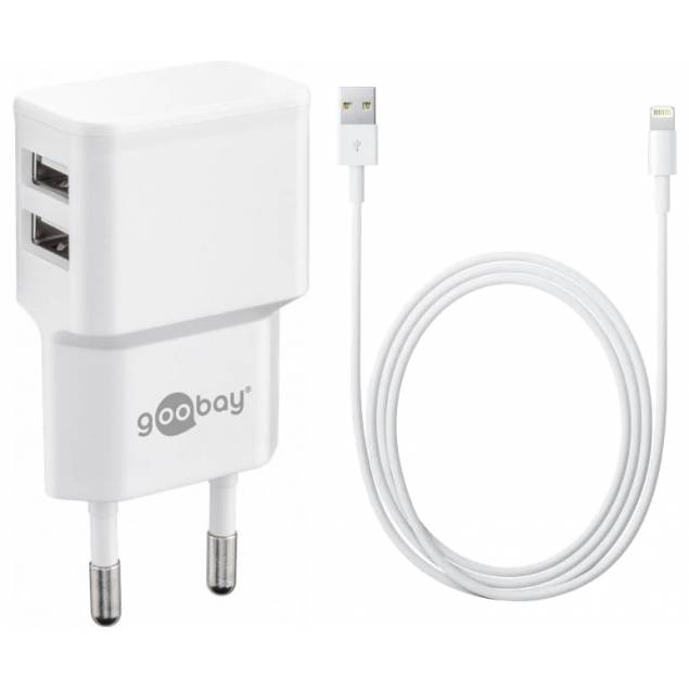 Lightning kabel og oplader 12W pakke til iPhone/iPad
