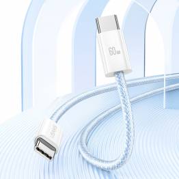  USAMS Vevd USB-C Kabel 60W PD Ladekabel - Rosa - 1,2m