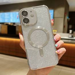  iPhone 11 MagSafe Glitter deksel - Sølv