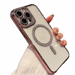  iPhone 13 Pro MagSafe deksel med "diamanter" - Rosa