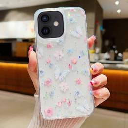 iPhone 11 beskyttende deksel - Blomster og sommerfugler