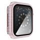 Apple Watch 4/5/6/SE 40mm deksel og beskyttelsesglass m diamanter - Sølv