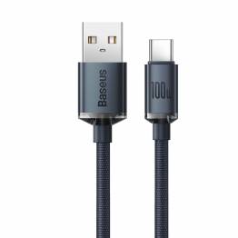  Legendary robust gamer USB til USB-C kabel m/vinkel - 2m - Blå