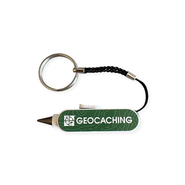Geocaching uttrekkbar evighetsblyant med nøkkelring
