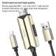 Yesido Lightning til HDMI-adapter med USB for lading - 2m - Gull/Svart