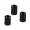 3x magnetisk og vanntett nano-beholder med loggark til geocaching - Svart