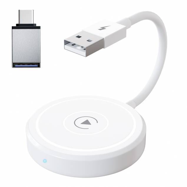 Trådløs Apple CarPlay dongle inkl. USB-C til USB 3.0-adapter