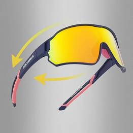  RockBros polariserte sykkelbriller med etui - Svart/Gul