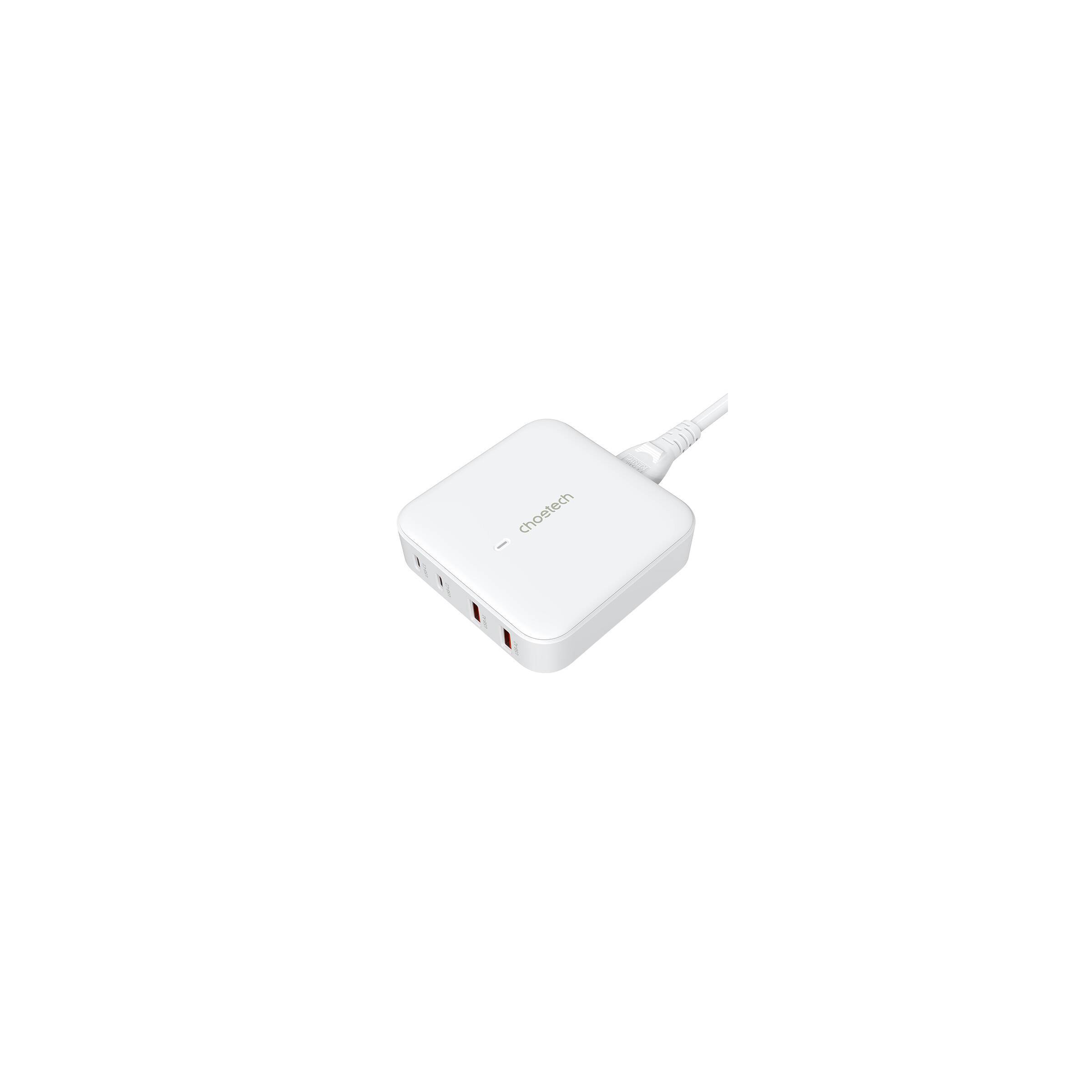 Choetech 4-port 100W PD GaN lader – 2xUSB-C og 2xUSB-A