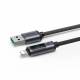 Joyroom vevd USB til Lightning-kabel med display - 1,2m - Svart