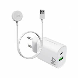 M7 Apple Watch laderpakke - 1 meter USB-kabel + dobbelt lader