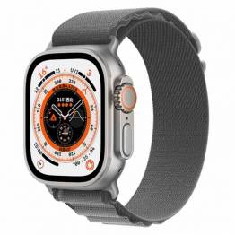 Apple Watch Ultra nylon Loop reim - Grå/Grå