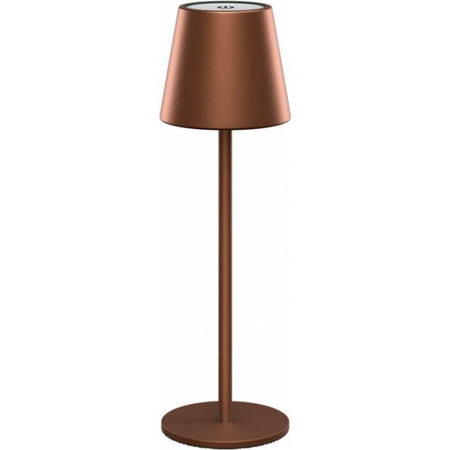 Oppladbar og vanntett bordlampe med touchkontroll - Bronse