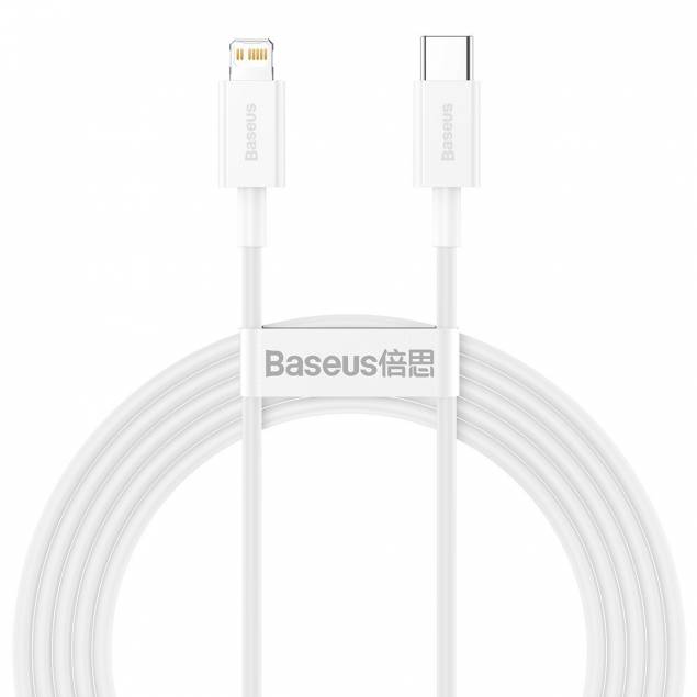 Baseus Superior USB-C til Lightning kabel - 2m - Hvit