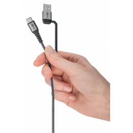  Goobay 2-i-1 robust vevd multikabel USB/USB-C til USB-C - 60W - 2 meter