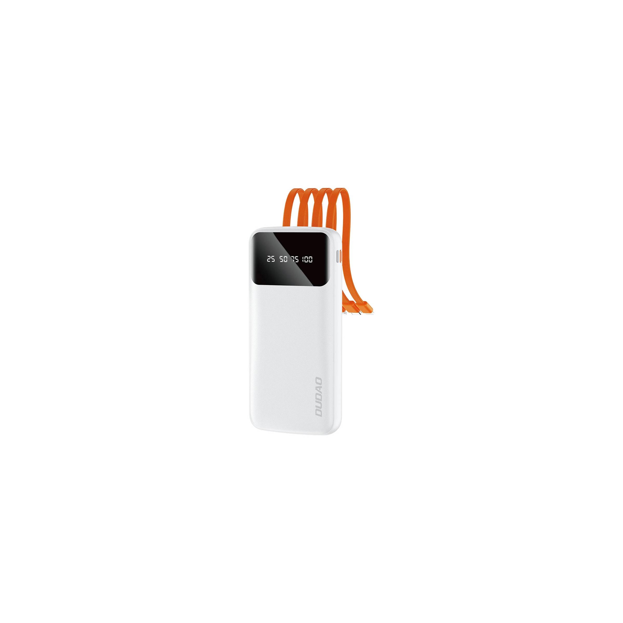 K6Pro powerbank 10000mAh 10Watt 4xcables sort