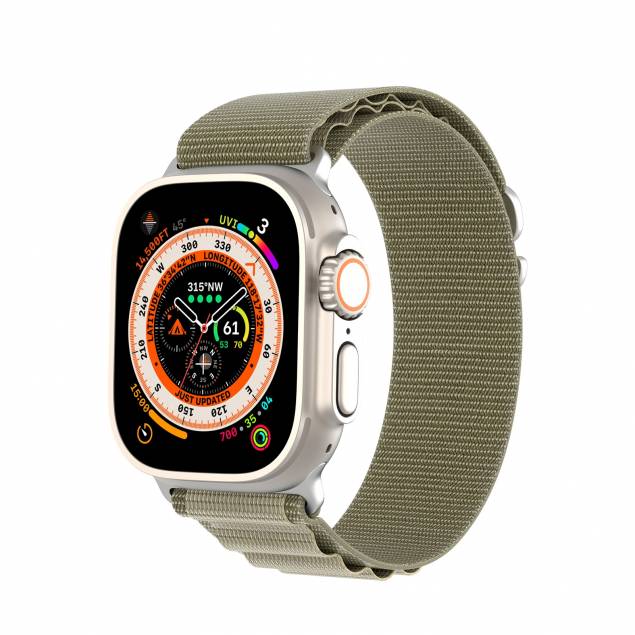 Apple Watch Ultra nylon Loop rem 42/44/45/49mm - Olivengrønn