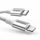 Ugreen vevd USB-C til Lightning kabel - MFi - 1m - Sølv