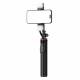 Selfiestang 3-i-1 med tripod, fjernbetjening og dual LED lys - op til 1,33m