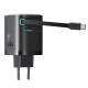 Joyroom 65W GaN PD-lader med uttrekkbart USB-C-kabel og USB-C/USB-A-porter