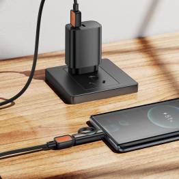  Lightning hun til USB-C han adapter med display fra hoco