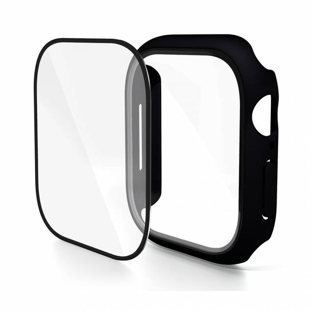 Enkay cover med beskyttelsesglass til Apple Watch 10 - 46mm - Sort