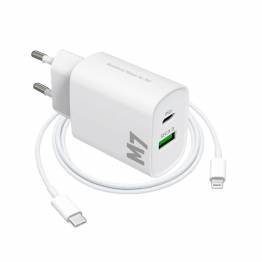 20W lader for iPhone/iPad med USB-C PD og USB-C for Lightning-kabel