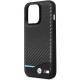 Sæk BMW iPhone 13 Pro Max sort hardcase Læder Carbon