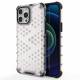 Honeycomb beskyttelsescover med TPU bumper til iPhone 13 Pro Max transparent