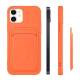 Silikone Walletcover med kortlomme til iPhone 13 Pro Max Orange