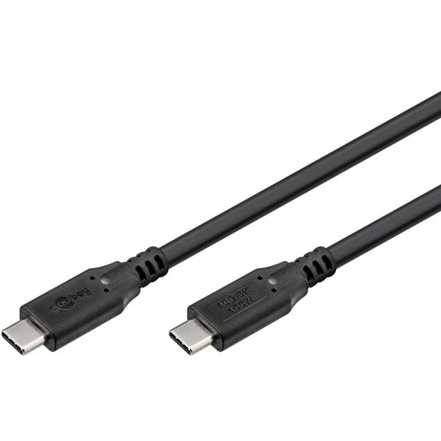 Goobay USB-C kabel 100W PD - USB4 - 40 Gbit/s - 2m - Sort