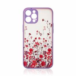 iPhone 12 Pro deksel med blomster - Lilla