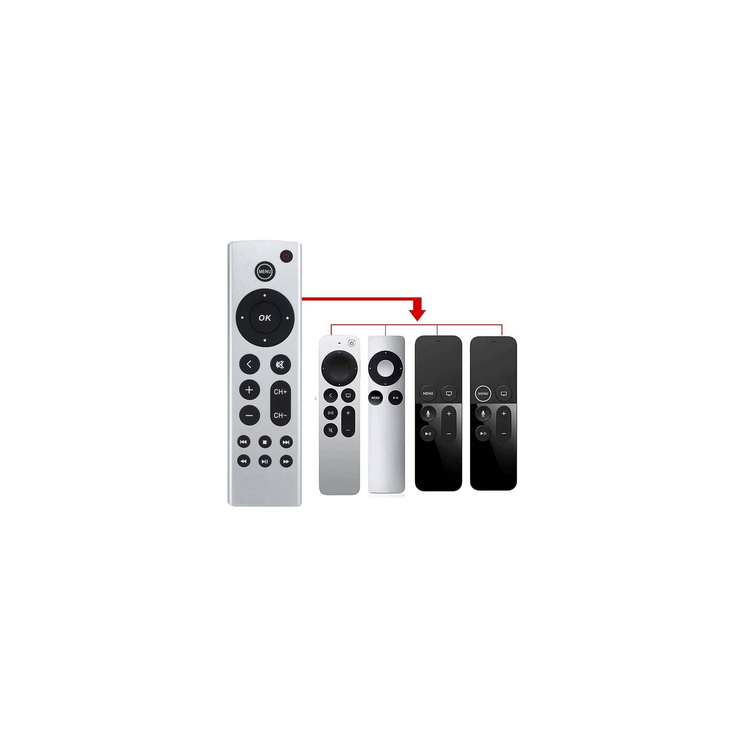 Apple TV fjernbetjening (remote) uten Siri – Sølv
