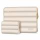 Puffy MacBook 13-14" sleeve med tilbehørsrom og liten tilbehørstaske - Beige