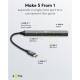 Goobay slank 5-i-1 USB-C 3.2 hub til 2x USB-C og 3x USB-A - 5 Gbit/s