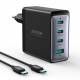 Joyroom GaN 4-ports USB-C/USB 100W PD Mac-lader med 1,2 m USB-C-kabel