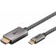 Vevet USB-C til HDMI kabel fra Goobay - ...