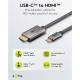 Vevet USB-C til HDMI kabel fra Goobay - 4K@60Hz - 3m