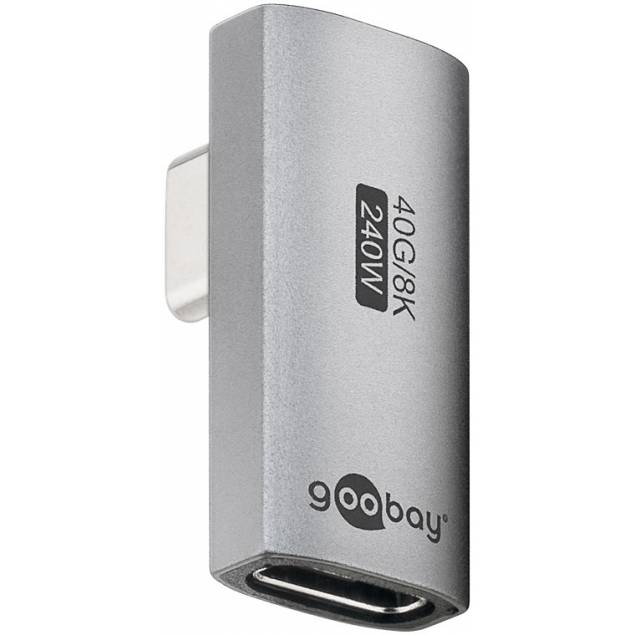 USB-C 4.0 adapter med 90° rotert vinkel - 240W / 40Gbps / 8K