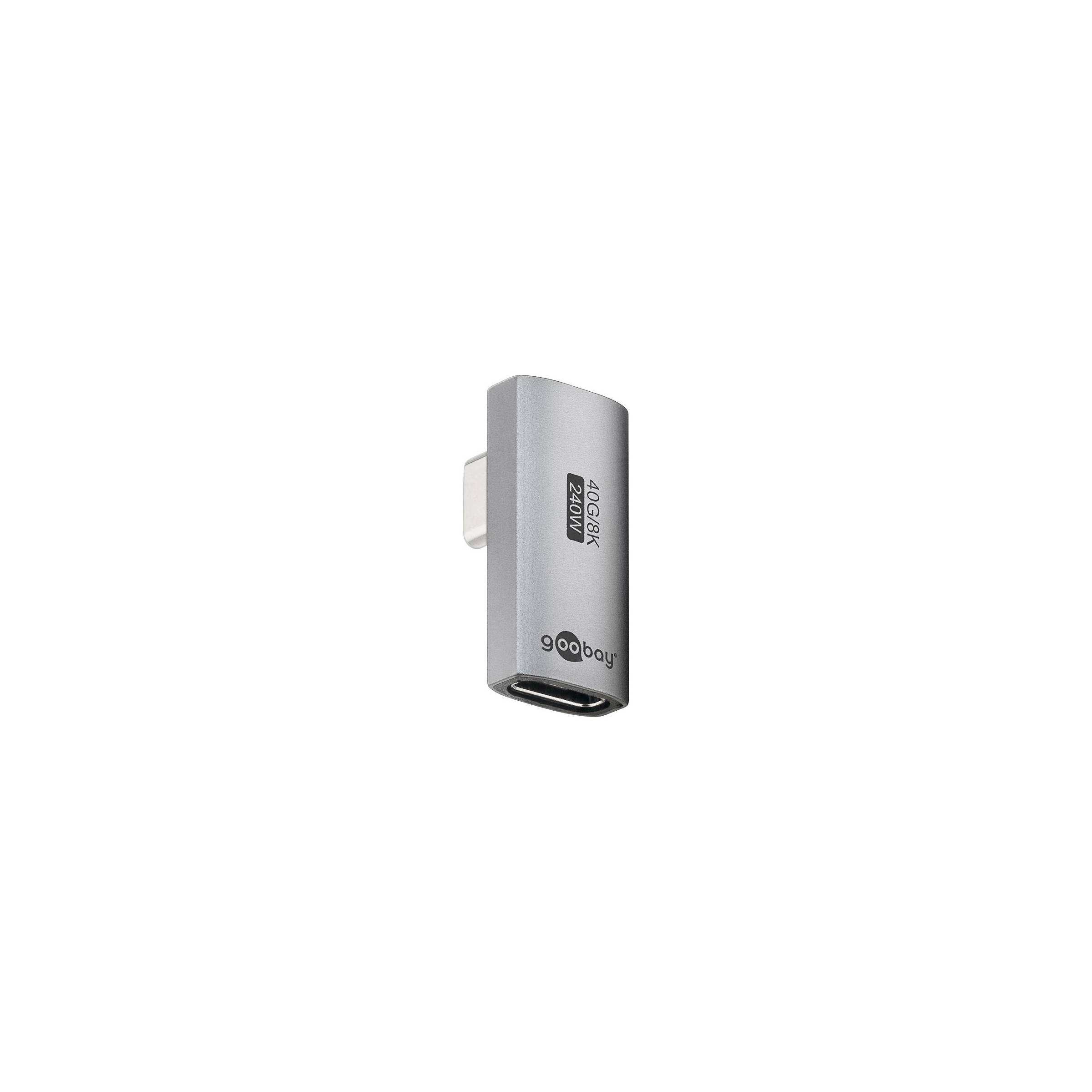 USB-C 4.0 adapter med 90 rotert vinkel – 240W / 40Gbps / 8K