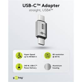  USB-C 4.0 adapter han til han - 240W / 40Gbps / 8K