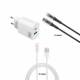 M7 20W dobbel lader for iPhone / iPad og 2 MFi Lightning kabler