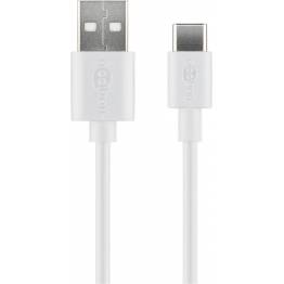 GooBay USB-C til USB 2.0 kabel - 2 meter - Hvit