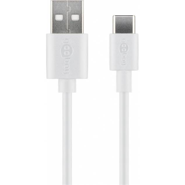 GooBay USB-C til USB 2.0 kabel - 2 meter - Hvit GooBay USB-C til USB 2.0 kabel - 2 meter - Hvit